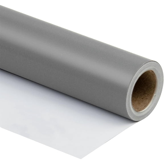 Gray Wrapping Paper Solid Color - Mini Roll for Christmas, Wedding, Birthday, Shower, Congrats, and Holiday 17 Inches X 32.8 Feet