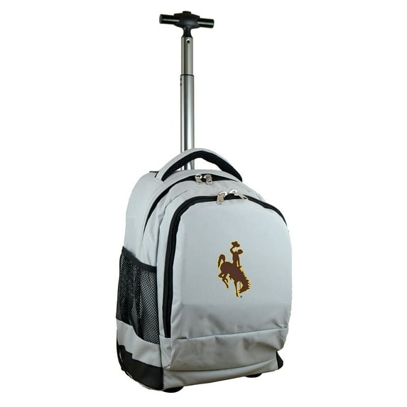 Gray Wyoming Cowboys 19'' Premium Wheeled Backpack