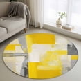 thumbnail image 1 of Gray Yellow Gradient 4FT Round Area Rugs for Living Room 111 Retro Abstract Watercolor Ultra-Thin Non-Slip Round Rugs Machine Washable Low Pile Circle Carpet for Bedroom Kitchen Nursery, 1 of 9