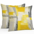 thumbnail image 1 of Gray Yellow Gradient Outdoor Pillow Covers Pack of 2 Retro Abstract Watercolor Waterproof Throw Pillow Covers Decorative Cushion Cases for Patio Garden Tent Balcony Couch 26x26 inch, 1 of 8