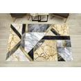 thumbnail image 1 of Gray And Yellow Marble Rugs, Luxury Marble Rugs, Geometric Shape Rug, Accent Rug, Hallway Rug, Office Rug, Modern Soft Rugs, Front Door Rug, 2.3'x3.3' - 70x110 cm, 1 of 8