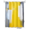 thumbnail image 1 of Gray Yellow White Geometric Shower Curtain, Gradient Abstract Mottled Paint Texture Waterproof Shower Curtain Set with 12 Hooks Lightweight Washable Fabric Shower Curtains for Bathroom 60x72 Inches, 1 of 6