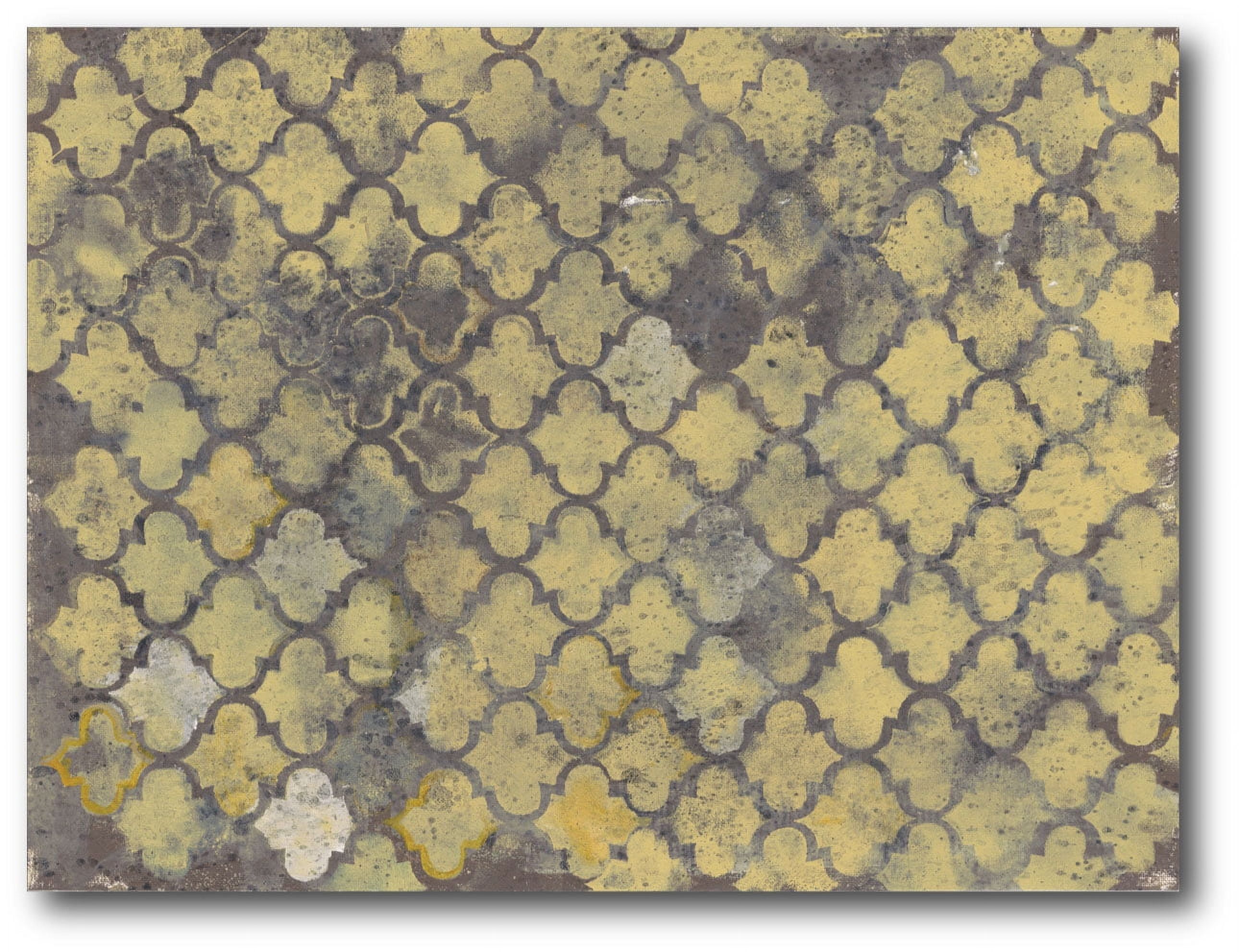Gray & Yellow abstract Gallery-Wrapped Canvas Wall Art, 16x20