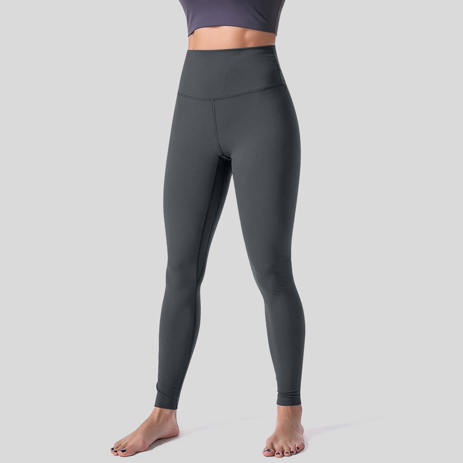 Gray Yoga Pants Women Women's Solid Color Fashionable Casual Sports Hip ...