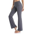 thumbnail image 1 of Gray Yoga Pants Women Yoga Pants High Waist Flare Leggings Wide Straight Leg Sports Trousers Flared Trousers with Pocket for Yoga Pilates Fitness, 1 of 6