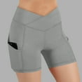 thumbnail image 1 of Gray Yoga Pants Women's Workout Gym Shorts Booty V Yoga Biker Shorts Scrunch Butt High Waisted Athletic Leggings Sweatpants Womens Fashion, 1 of 6