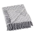 thumbnail image 1 of DII Gray Zig-Zag Cotton Chevron Throw 50x60, 1 of 3