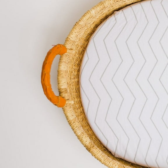 Gray Zigzag Changing Pad Cover