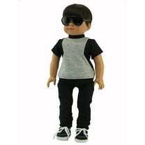 Gray and Black Shirt and Pants Set For 18 Inch Dolls | American Fashion World