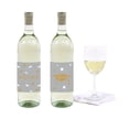 thumbnail image 1 of Gray and Gold Glittering Graduation, Wine or Apple Cider Bottle Labels, 8-Pack, 1 of 2