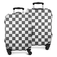 thumbnail image 1 of Gray and White Checkerboard Checkered Pattern Luggage Cover Fashion Suitcase Cover Baggage Covers Fit 25-28 Inch Luggage (Go Travel), 1 of 5