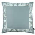 thumbnail image 1 of Gray and White Greek Key Bordered Throw Pillow, 1 of 7