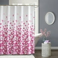 thumbnail image 1 of Gray and Yellow Floral Print Shower Curtains for Farmhouse Bathroom with 12 Hooks. 72inchx72inch, 1 of 6