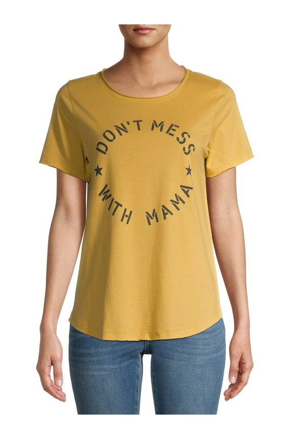 Gray by Grayson Social Women's Don’t Mess With Mama Short Sleeve Graphic T-Shirt