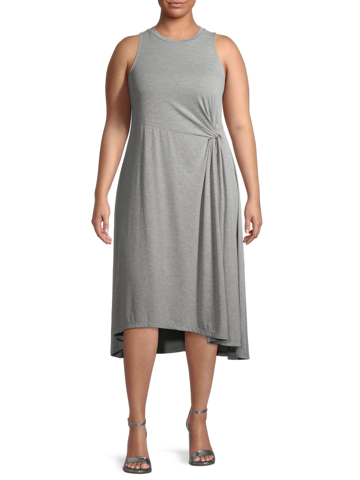 Gray by Grayson Social Women's Plus Size Ruched Jersey Midi Dress - Walmart  Business Supplies
