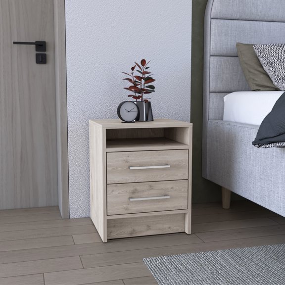 Gray color, easy - to - assemble | Use as nightstand or side table | Access essentials conveniently