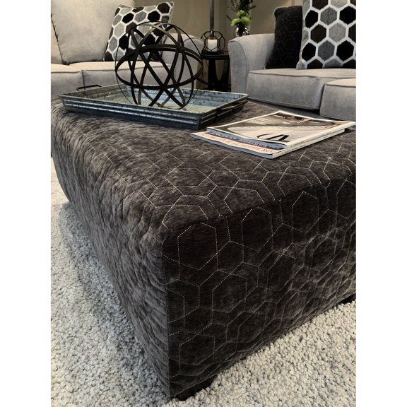 Gray microfiber, easy assembly - Practical for primary living room as an extra seating solution