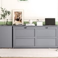 thumbnail image 1 of Gray, no box spring Queen Murphy bed / Durable, doubles as storage cabinet for overnight guests, 1 of 2