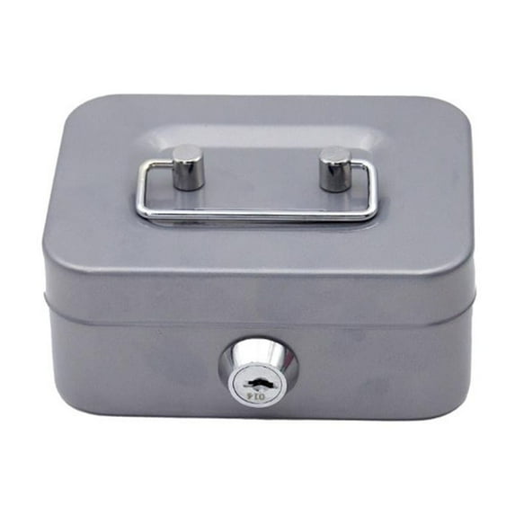 Gray piggy bank (A) $ Creative portable piggy bank storage box small size with key storage box coin box with lock piggy bank