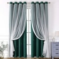 thumbnail image 1 of Gray [star cloth + yarn] Double Blackout Curtain for Bedroom Windows (1 Piece), 1 of 6