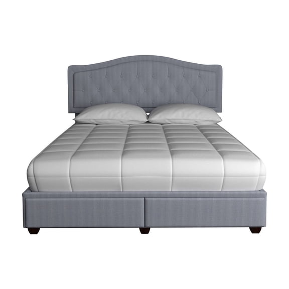 Gray storage bed | King sized | Beach house + Breezy storage