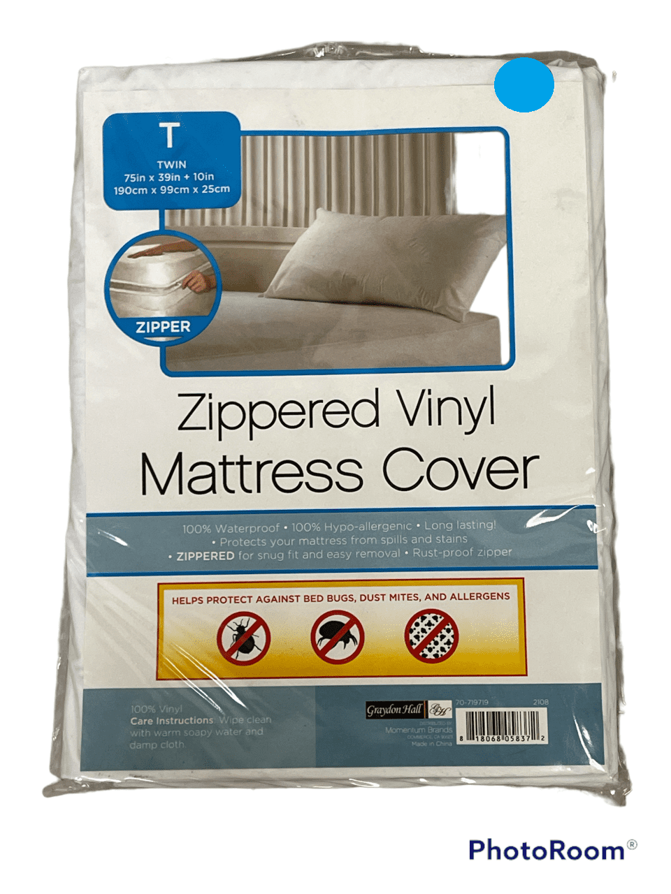 Graydon Hall Waterproof Zippered Vinyl Mattress Cover Bed Bug