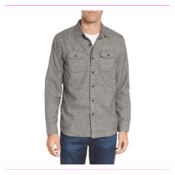 Grayer's Men's Harrison Heritage Long Sleeve Flannel Shirt Gray Size XL