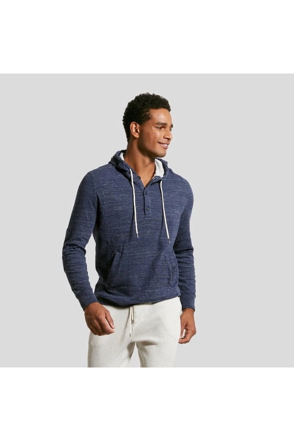 DENIM MARL Blake Double Cloth Hoodie, US 2X-Large
