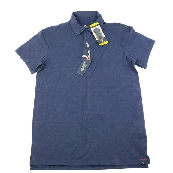 Grayers Men's Short Sleeve Polo Shirt (Navy Heather Stripe, Small)