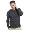 thumbnail image 1 of Grayers Men's Thermal Waffle Long Sleeve Crew Neck Shirt (Charcoal, XXL), 1 of 4
