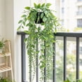thumbnail image 1 of Grayish White Pea Pod Potted Plant | Oimcto Artificial Hanging Vine Plant with Pot Potted Trailing Greenery for Indoor Wall & Room Decor, 1 of 3