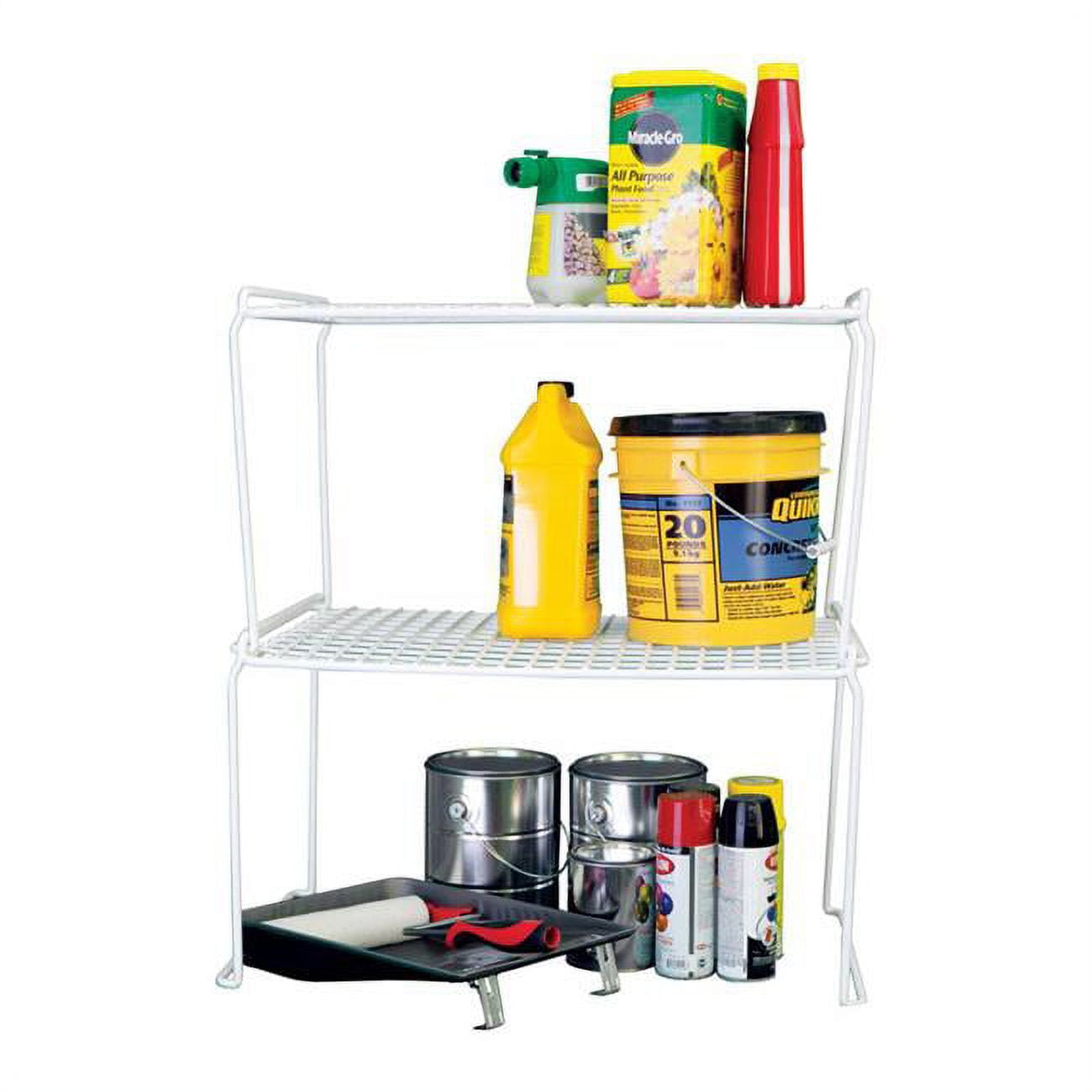 Grayline 6296602 15.5 x 25 x 18 in. PE Coated White Stackable Shelf ...