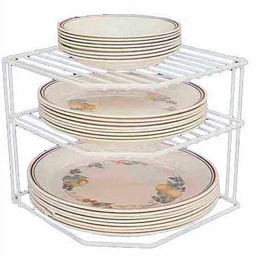 GRAYLINE HOUSEWARES Grayline Panacea 9-1/4" x 10-7/8" x 8-1/2" White Corner Organizer