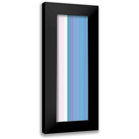 Grayscale 10x24 Black Modern Framed Museum Art Print Titled - Stripe Totem XII