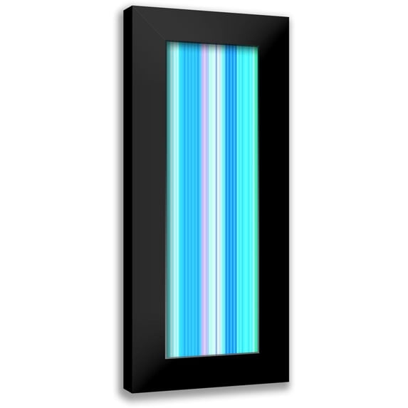 Grayscale 10x24 Black Modern Framed Museum Art Print Titled - Stripe Totem XXVII