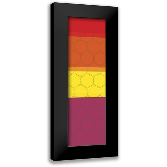 Grayscale 10x24 Black Modern Framed Museum Art Print Titled - Totem V