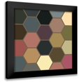 thumbnail image 1 of Grayscale 12x12 Black Modern Framed Museum Art Print Titled - Soft Hive IX, 1 of 5