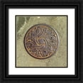 thumbnail image 1 of Grayscale 12x12 Black Ornate Wood Framed with Double Matting Museum Art Print Titled - Frog Mandala, 1 of 4