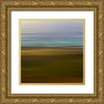 thumbnail image 1 of Grayscale 12x12 Gold Ornate Wood Framed with Double Matting Museum Art Print Titled - Natural Pinstripes I, 1 of 4