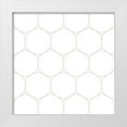 thumbnail image 1 of Grayscale 12x12 White Modern Wood Framed Museum Art Print Titled - Isometric Hive XVI, 1 of 4