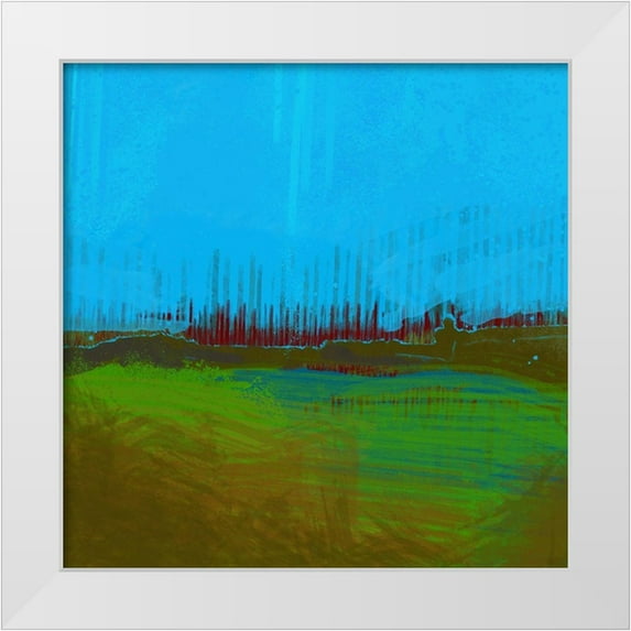 Grayscale 12x12 White Modern Wood Framed Museum Art Print Titled - Scratch Landscape I