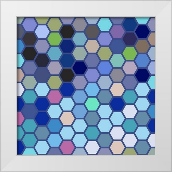 Grayscale 12x12 White Modern Wood Framed Museum Art Print Titled - Small Hive V