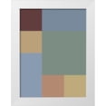 thumbnail image 1 of Grayscale 12x14 White Modern Wood Framed Museum Art Print Titled - Soft Blocks IX, 1 of 4