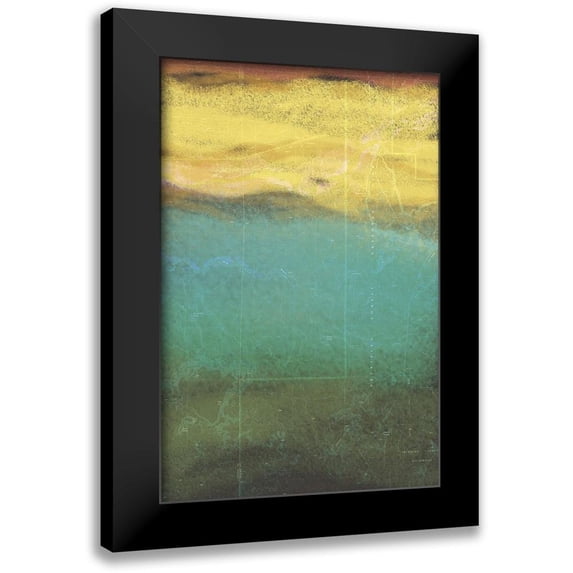 Grayscale 13x18 Black Modern Framed Museum Art Print Titled - Petrified Map I