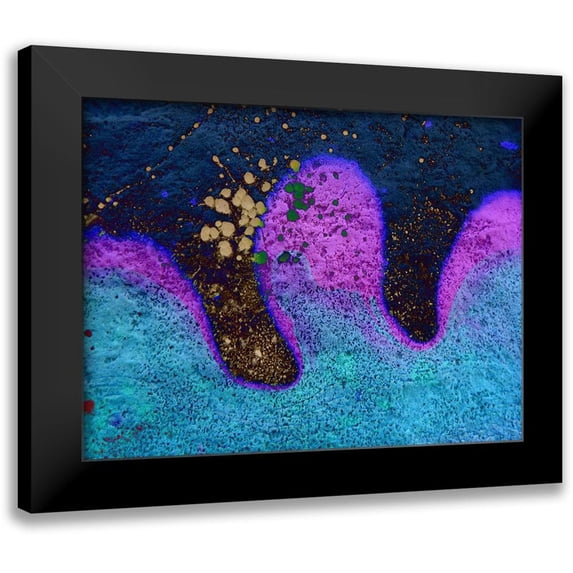 Grayscale 14x12 Black Modern Framed Museum Art Print Titled - Bio Rainbow II