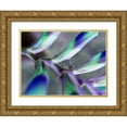 thumbnail image 1 of Grayscale 14x12 Gold Ornate Wood Framed with Double Matting Museum Art Print Titled - Purple Spine, 1 of 4