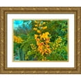 thumbnail image 1 of Grayscale 14x12 Gold Ornate Wood Framed with Double Matting Museum Art Print Titled - Yellow Blooms I, 1 of 4