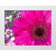 thumbnail image 1 of Grayscale 14x12 White Modern Wood Framed Museum Art Print Titled - Flower Center II, 1 of 4