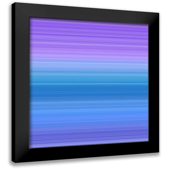 Grayscale 15x15 Black Modern Framed Museum Art Print Titled - Cool Pinstripes III