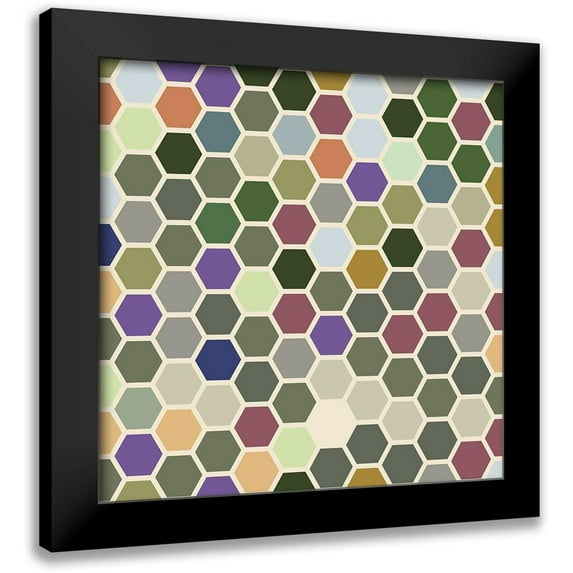 Grayscale 15x15 Black Modern Framed Museum Art Print Titled - Small Hive XI